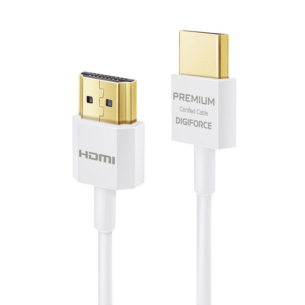 【PREMIUM HDMI CABLE 超スリムタイプ 0.9m】HDMIケーブル 4K 認証品 超スリム 60Hz プレミアム ハイスピード  HDMI2.0 D0040