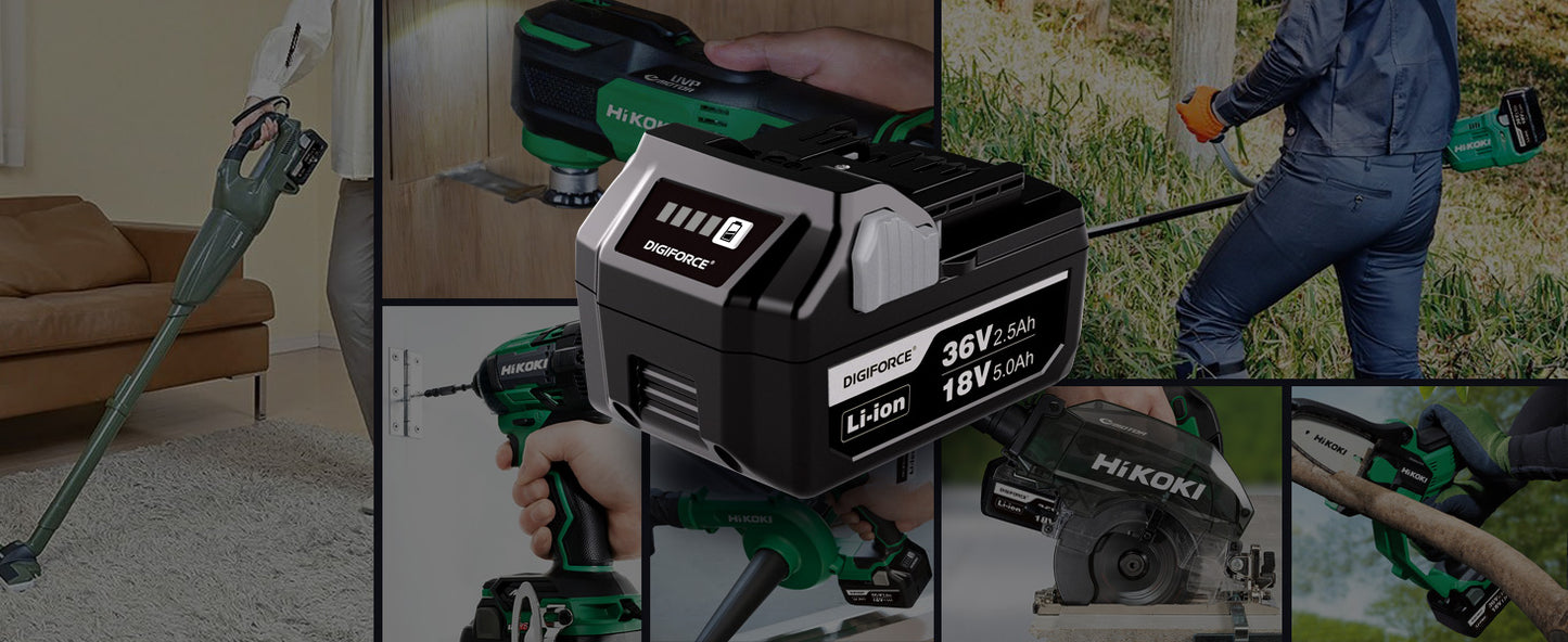 【HiKOKIバッテリー】ハイコーキ互換バッテリー 36V 2.5Ah/18V 5.0Ah ハイコーキ36V/18Vシリーズ対応 バッテリー BSL36A18X