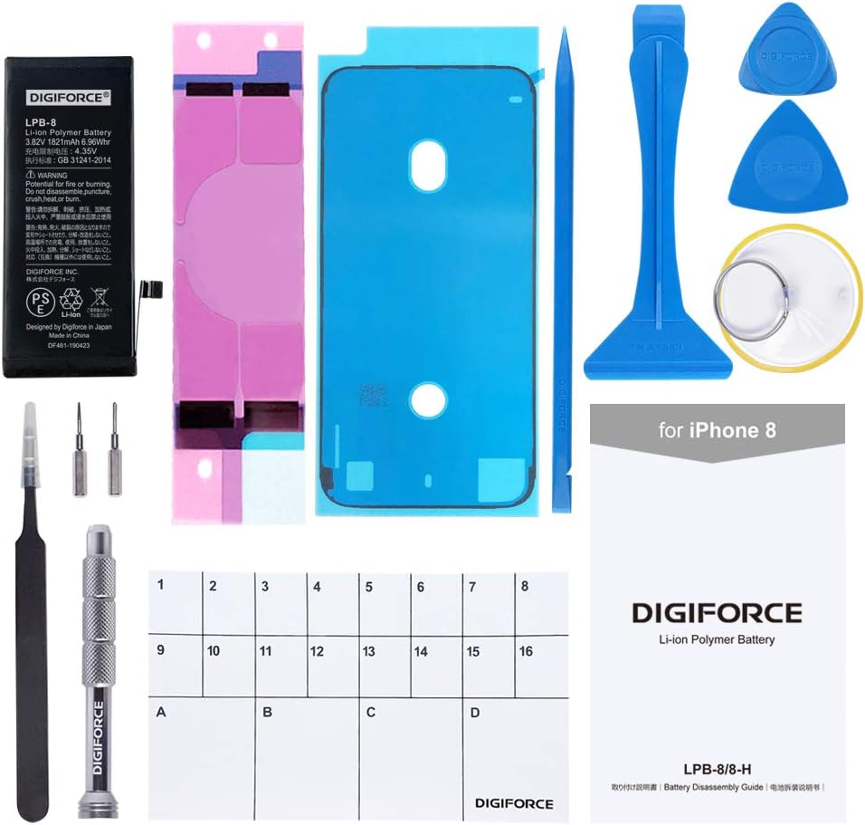 【iPhone 8】互換バッテリー 取説・工具付き 1821mAh T2-IP8