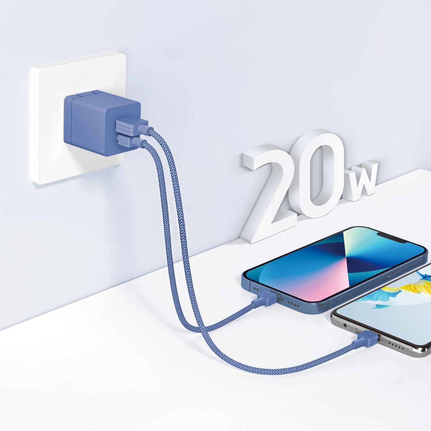 【cube 20W 1A1C】ACアダプター 急速充電 スマートフォン iPhone android D0061