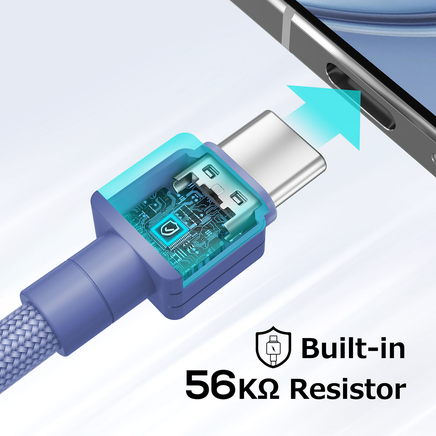 【Type-A to C Cable 1m】USB-A スマートフォン タブレット端末 ゲームコントローラー D0083