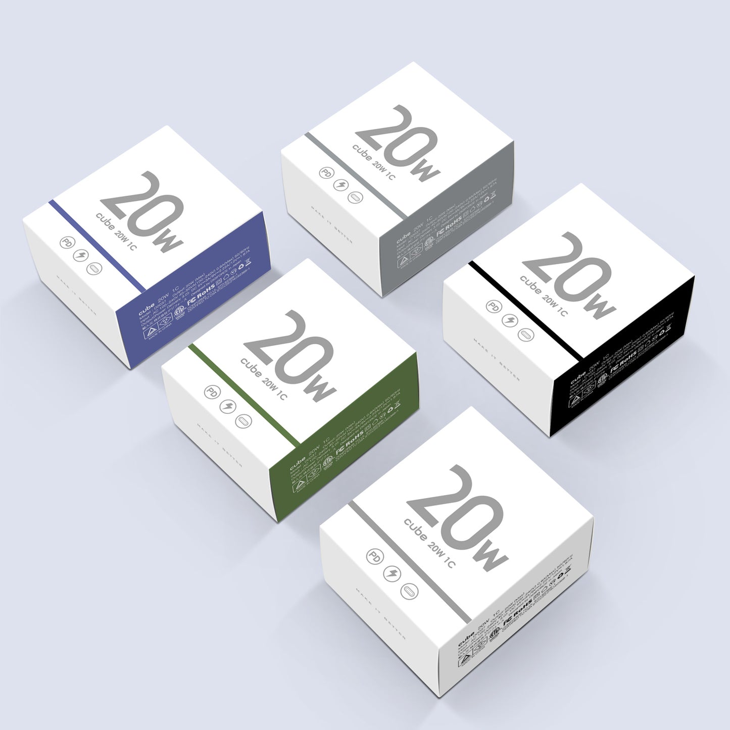 【cube 20W 1C】ACアダプター 急速充電 スマートフォン iPhone android D0037
