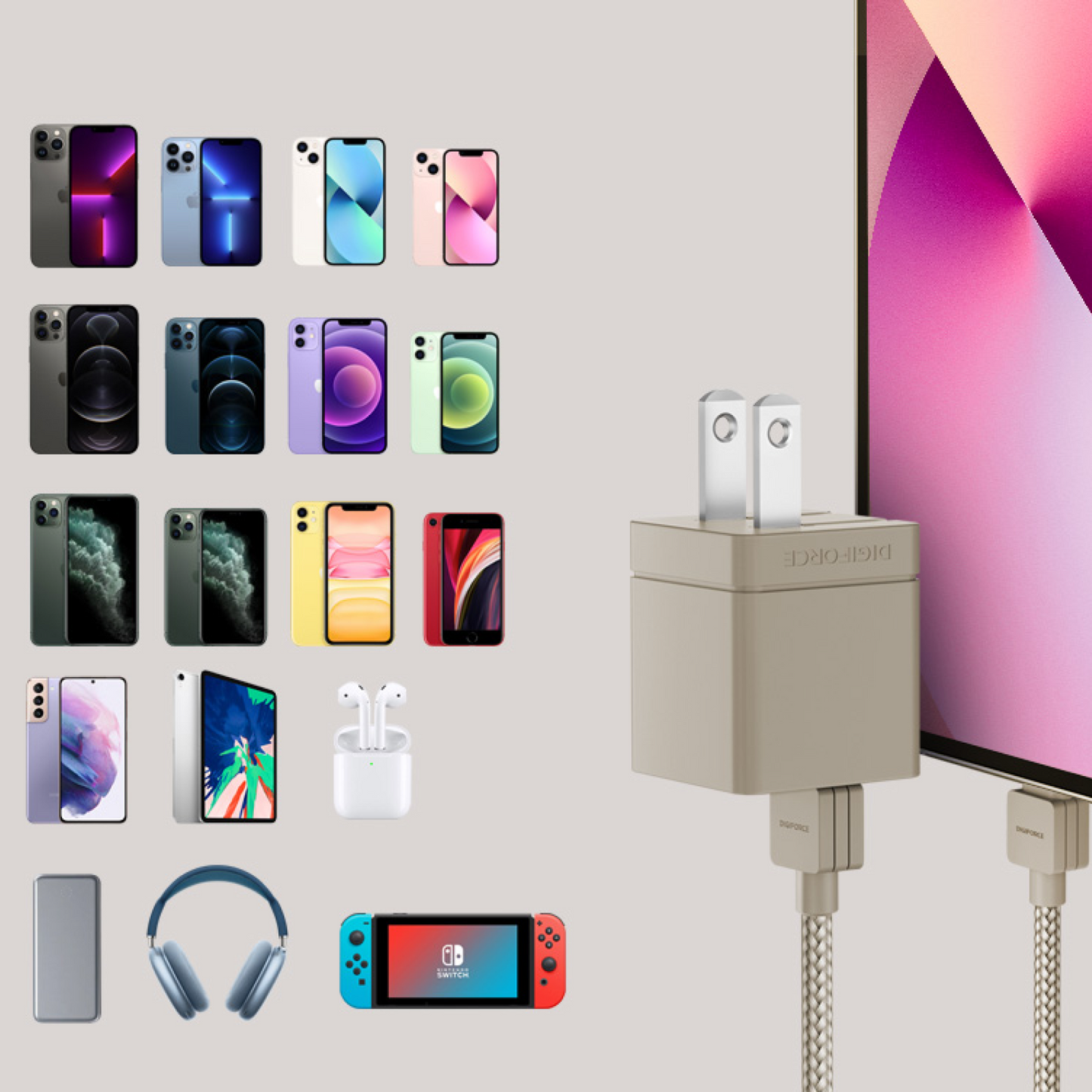 【Design cube 20W & L】ACアダプター 急速充電 Type-C to Lightning(1m) ケーブルセット スマートフォン iPhone D0067