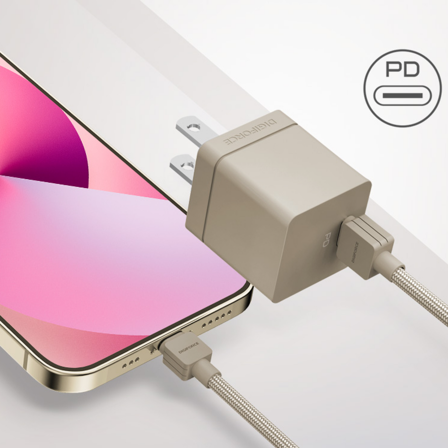 【Design cube 20W & L】ACアダプター 急速充電 Type-C to Lightning(1m) ケーブルセット スマートフォン iPhone D0067