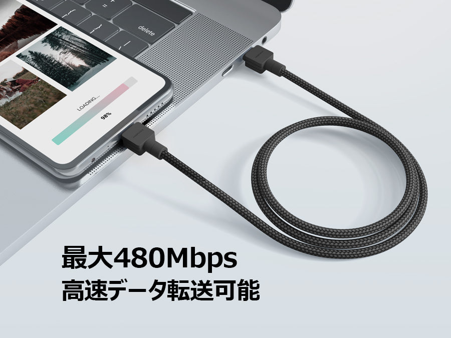 【set2 square 65W 1C & Type-C to C Cable 2m 100W】ACアダプター 急速充電 Type-C to C (2m) ケーブルセット ノートパソコン タブレット端末 D0108