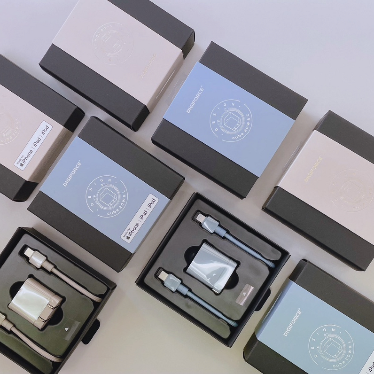 【Design cube 20W & L】ACアダプター 急速充電 Type-C to Lightning(1m) ケーブルセット スマートフォン iPhone D0067