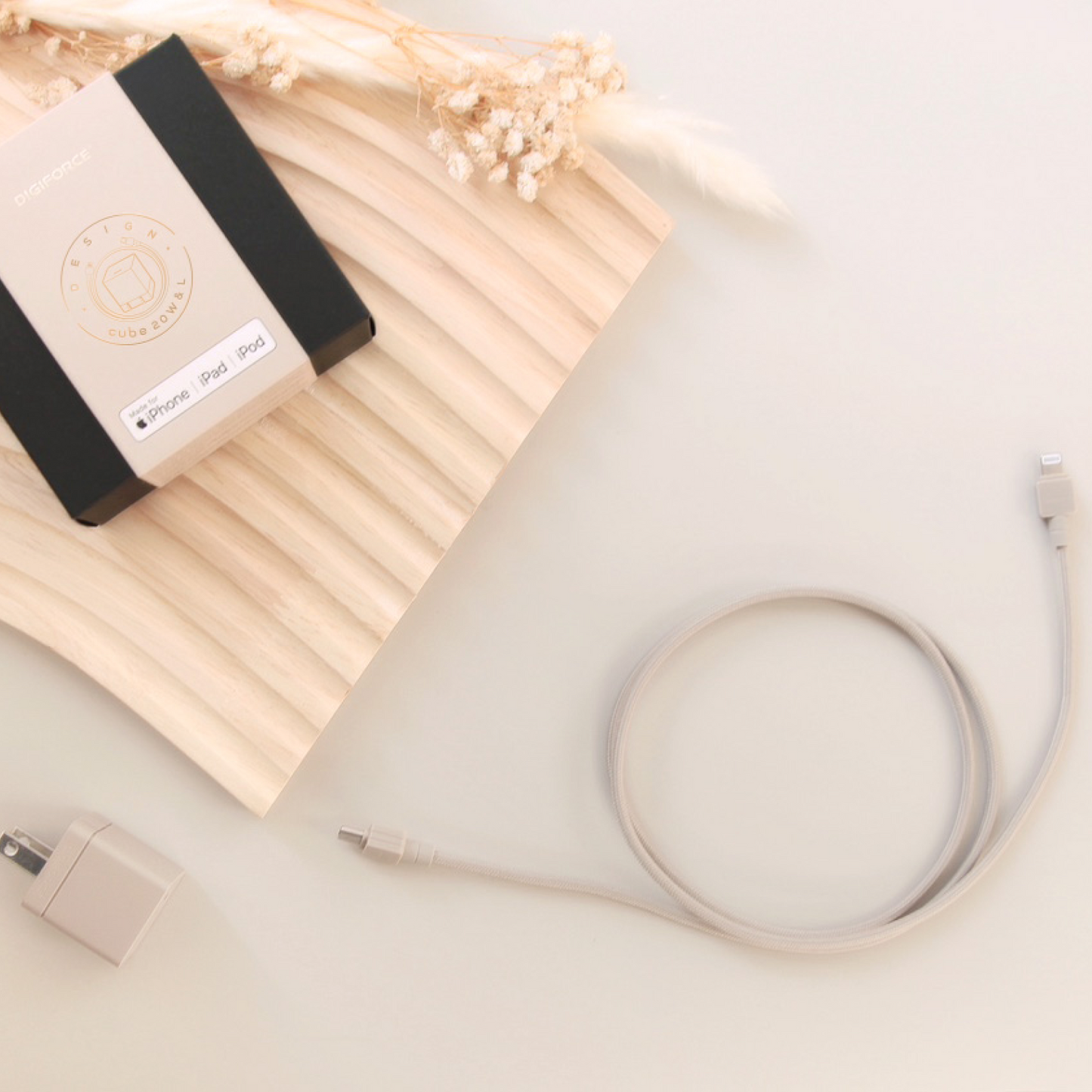 【Design cube 20W & L】ACアダプター 急速充電 Type-C to Lightning(1m) ケーブルセット スマートフォン iPhone D0067