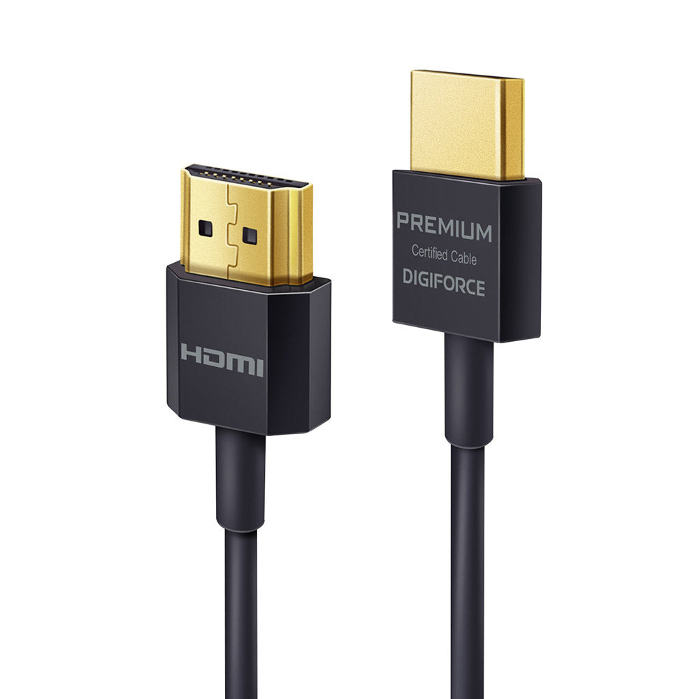 【PREMIUM HDMI CABLE 超スリムタイプ 0.9m】HDMIケーブル 4K 認証品 超スリム 60Hz プレミアム ハイスピード  HDMI2.0 D0040