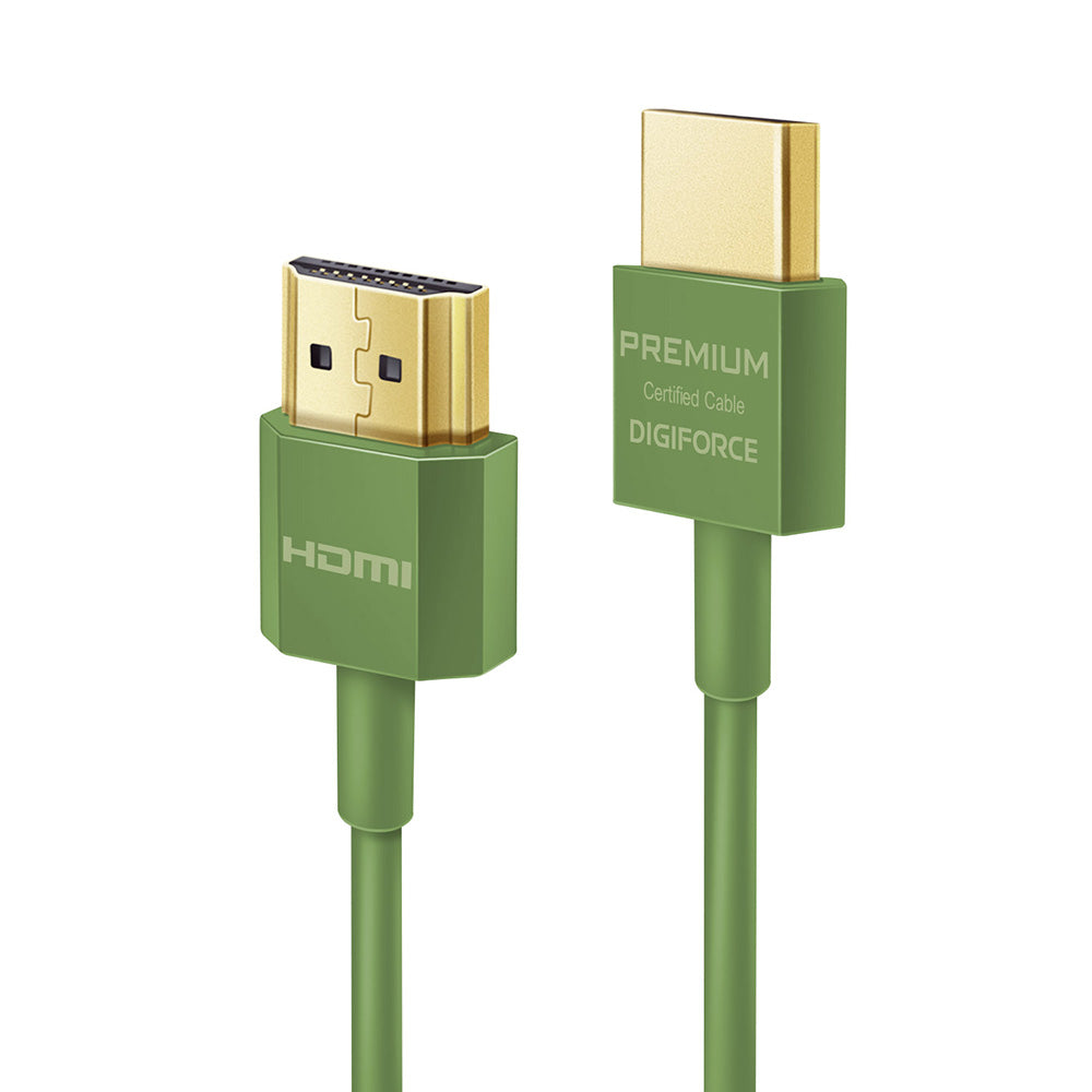 【PREMIUM HDMI CABLE 超スリムタイプ 1.8m】HDMIケーブル 4K 認証品 超スリム 60Hz プレミアム ハイスピード HDMI2.0 D0041