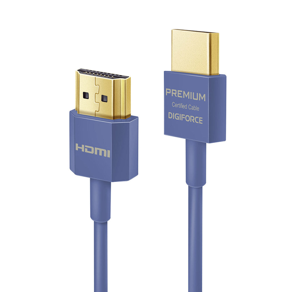 【PREMIUM HDMI CABLE 超スリムタイプ 0.9m】HDMIケーブル 4K 認証品 超スリム 60Hz プレミアム ハイスピード HDMI2.0 D0040