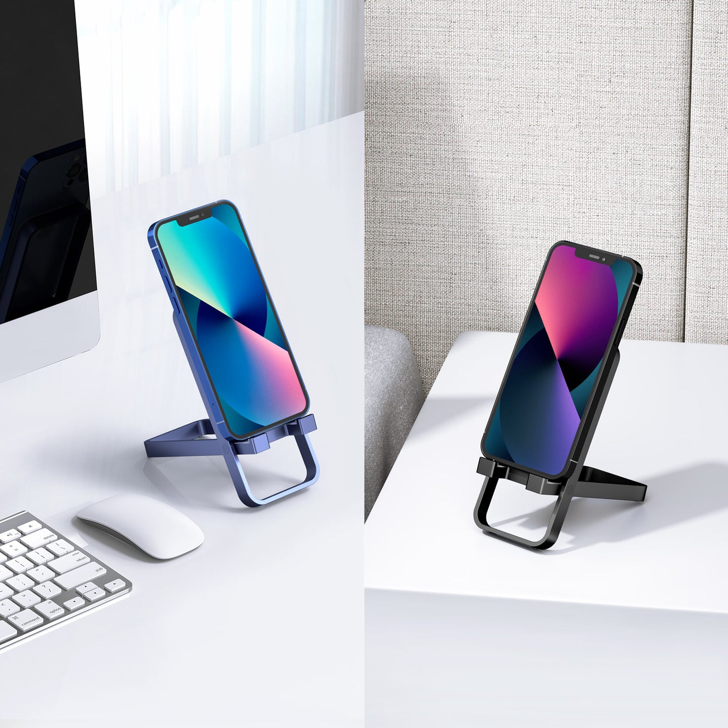 【Phone Stand】スマートフォン 携帯端末 タブレット iPhone android スタンド 軽量 アルミ合金 角度調整 D0043